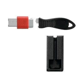 Kensington USB Port Lock with Cable Guard - Square - Bloqueur de port USB - argent