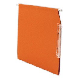 1 Boite de 25 Dossiers suspendus armoires kraft recyclé - orange - Fond V