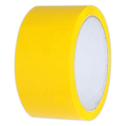 1 Rouleau d'adhésif jaune en polypropylène - 66 m x 50 mm