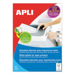 1 Boite de 250 Planches d'étiquettes laser L99,1xH38,1 mm soit 3500 étiq/boîte