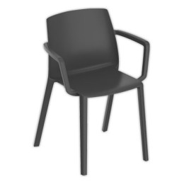 1 Fauteuil PEPS intérieur/extérieur noir