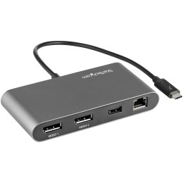 StarTech.com Mini Dock Thunderbolt 3 - Station d'Accueil TB3 à Double Écran - DisplayPort 4K 60Hz - 1x USB-A (3.2) & GbE - Câble 28cm - Adaptateur Multiport pour PC Portable - Mac/Windows (TB3DKM2DPL) - Station d'accueil - Thunderbolt 3 - 2 x DP - 1GbE