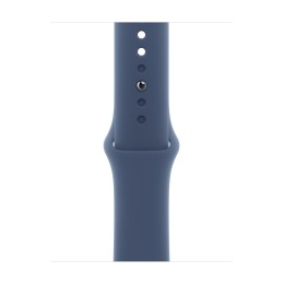 Apple Watch SE (GPS) - 2e génération - 40 mm - aluminium argenté - montre intelligente avec bande sport - fluoroélastomère - denim - taille du bracelet : M/L - 32 Go - Wi-Fi 4, Bluetooth - 26.4 g