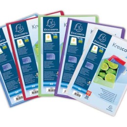 1 Lot de 5 Protège-documents personnalisables Kreacover - 20 poches - Assortis