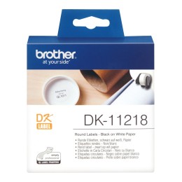 BROTHER P-TOUCH DK-11218 die-cut round label 24x24mm 1000 labels
