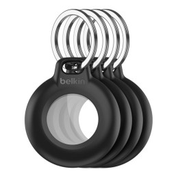 BELKIN Secure Holder - Airtag - Waterproof Keyring - 4 Pack Black