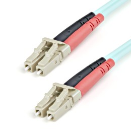 StarTech.com Câble Fibre Optique Multimode de 1m LC/UPC vers LC/UPC OM3 - Cordon de raccordement - LC multi-mode (M) pour LC multi-mode (M) - 1 m - fibre optique - duplex - 50 / 125 microns - turquoise - pour P/N: J9152AST, MASFP10GBSR, SFP10GBLRMST, SFP1