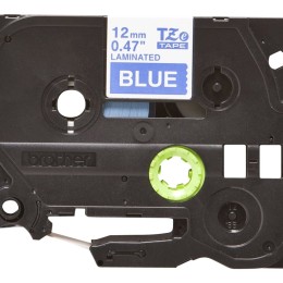 BROTHER P-TOUCH TZE-535 blanc sur hard bleu 12mm