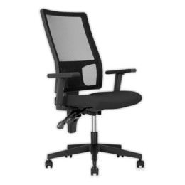 1 Siège Taktik contact perm. accot. assise noir, dos résille noir monté