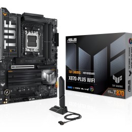 ASUS TUF GAMING X870-PLUS WIFI - Carte-mère - ATX - Socket AM5 - AMD X870 Chipset - USB4, USB-C 3.2 Gen 2x2, USB 3.2 Gen 2, USB 3.2 Gen 1 - Wi-Fi 7, 2.5 Gigabit LAN, Bluetooth - carte graphique embarquée (unité centrale requise) - audio HD (8 canaux)