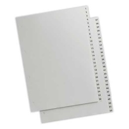 1 Jeu d'intercalaires numériques FIDUCIAL polyprop. A4 maxi 52 touches