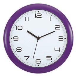 1 Horloge murale à quartz FIDUCIAL - prune