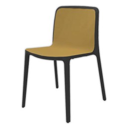 1 Lot de 2 CHAISES BIKA INTERIEUR / EXTERIEUR OCRE
