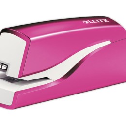 1 Agrafeuse électrique WOW à piles LEITZ- 10 feuilles - Rose