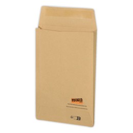 1 Boite de 200 Pochettes kraft brun 260x330mm à soufflets (x2) 25mm
