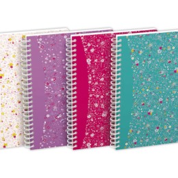 1 Cahier spirale Oxford Flowers A5 14,8 x 21 cm 120 pages