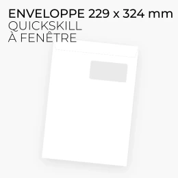 ENVELOPPE BLANCHE VIERGE - QUICKSKILL A FENETRE 229 x 324.