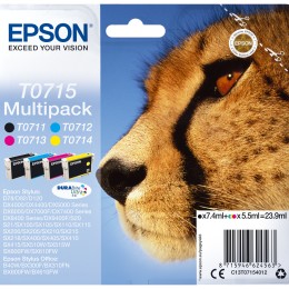 Epson Multipack "Guépard" (T0715) - Encres DURABrite Ultra N, C, M, J