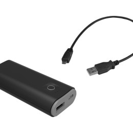 BATTERIE EXTERNE USB 6700 mAh. Sortie USB 2,1A. Entrée Micro USB 2.1A. Cable de charge micro USB fourni. Boitier noir et gris. Power bank compatible smartphones et tout appareil se chargeant en USB.