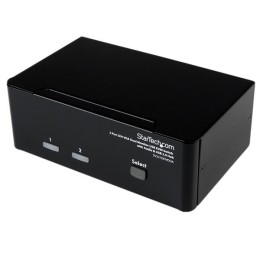 StarTech.com Switch KVM USB 2 ports DVI VGA avec audio - Commutateur USB 2.0 - Commutateur écran-clavier-souris/audio/USB - 2 x KVM / audio / USB - 1 utilisateur local - de bureau - pour P/N: IM12D1500P, SVA12M2NEUA, SVA12M5NA, USBDVI4N1A6, USBVGA4N1A10,