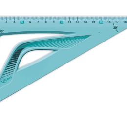 1 Equerre 60° grand côté 21 cm - INCASSABLE bleu