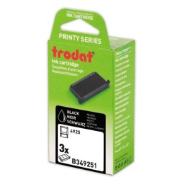 1 Blister de 3 Encriers Trodat 4925a noir