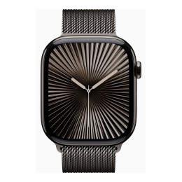 Apple Watch Series 10 (GPS + Cellular) - 46 mm - ardoise titane - montre intelligente avec boucle milanaise - maille en acier inox - ardoise - taille du bracelet : M/L - 64 Go - LTE, Wi-Fi 4, UWB, Bluetooth - 4G - 41.7 g