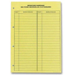 1 Jeu d'intercalaires numériques pour classeur comptabilité actions