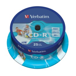 CD-R/700MB 52x SupAZO Spdl printabl 25pk