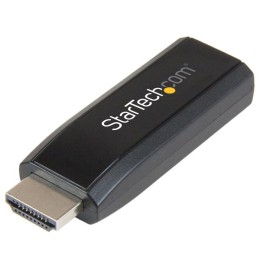 StarTech.com HDMI to VGA Adapter - Aux Audio Output - Compact - 1920x1200 - HDMI to VGA (HD2VGAMICRA) - Convertisseur vidéo - HDMI - VGA - noir