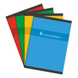 1 Cahier agrafé Conquérant 70g, A4, Seyès,96 pages