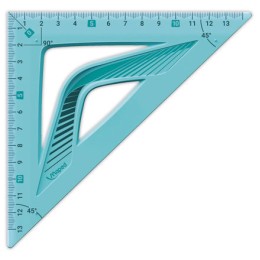1 Equerre 45° hypoténuse 21 cm - INCASSABLE