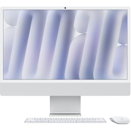 Apple iMac with 4.5K Retina display - Tout-en-un M4 - RAM 16 Go - SSD 256 Go - Apple M4 10-core - Gigabit Ethernet, IEEE 802.11ax (Wi-Fi 6E), Bluetooth 5.3 - macOS Sequoia 15.0 - moniteur : LED 24" 4480 x 2520 (4.5K) - clavier : Français - argent