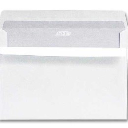 1 Carton de 500 Enveloppes bande siliconée blanches 114x229 mm 80g
