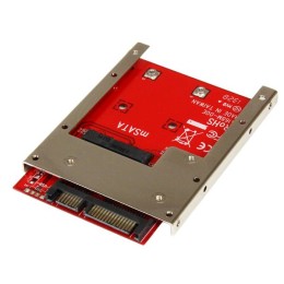StarTech.com Adaptateur mSATA SSD vers SATA 2,5" - Carte Convertisseur mSATA SSD vers SATA 2,5" - Contrôleur de stockage - 1 Canal - SATA 6Gb/s - SATA 6Gb/s - pour P/N: BRACKET125PT, BRACKET125PTP, SATERASER4, SDOCK1EU3P2, SDOCK4U313, USB31C2SAT3