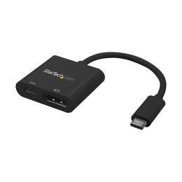 StarTech.com Adaptateur USB-C vers DisplayPort - USB Power Delivery - 4K - Adaptateur DisplayPort - 24 pin USB-C (M) pour DisplayPort, USB-C (alimentation uniquement) (F) - Displayport 1.2/Thunderbolt 3 - USB Power Delivery (60W), support 4K60Hz (4096 x 2