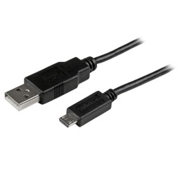 StarTech.com Câble de charge /synchronisation mobile USB A vers Micro B mince de 0,5m - Cordon USB 2.0 pour smartphone / tablette M/M Noir - Câble USB - Micro-USB de type B (M) pour USB (M) - USB 2.0 - 50 cm - noir