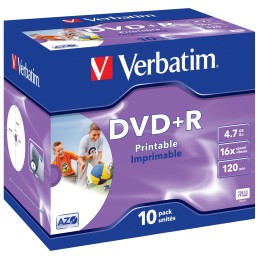 Verbatim 43508 DVD vierge 4,7 Go DVD+R 10 pièce(s)