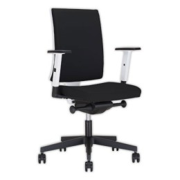 1 Siège NAVIGO synchrone coque blanche-tissu noir accot 2D montés