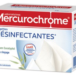 1 Boite de 12 Lingettes désinfectantes Format individuel (x12)