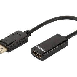 DLH - Câble adaptateur - DisplayPort pour HDMI - 23 cm - noir