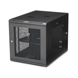 StarTech.com Rack serveur 12U à montage mural - Boîtier armoire serveur à charnières - Jusqu'à 81,2 cm de profondeur (RK1232WALHM) - Armoire de rack - montable sur mur - noir - 12U