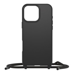 OtterBox React Series - Coque de protection pour téléphone portable - collier - compatibilité avec MagSafe - noir - pour Apple iPhone 16 Pro Max