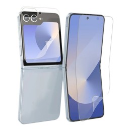 Kit protection écran film plastique pour SAMSUNG Galaxy Z Flip 6 (SM-F741) - Protection avant / arrière / intérieure