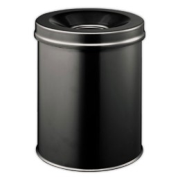 1 Corbeille à papier anti-feu 15 litre noir