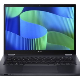 Acer TravelMate P4 Spin 14 TMP414RN-54-TCO - Conception inclinable - Intel Core Ultra 7 - 155U / jusqu'à 4.8 GHz - Win 11 Pro - Intel Graphics - 16 Go RAM - 1.024 To SSD - 14" IPS écran tactile 1920 x 1200 - Gigabit Ethernet - Wi-Fi 6E, Bluetooth - bleu a