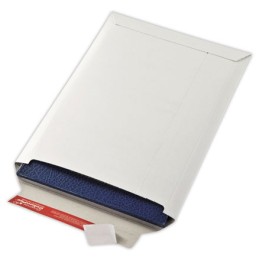 1 Lot de 20 Pochettes d'expédition carton rigide blanc 17x24.5 cm