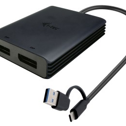 I-TEC USB-A/USB-C Dual 4K DP Video Adapter 2x 4K DP Display Adapter with DisplayLink Chip 6950