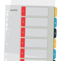 Leitz 12460000 intercalaire de classement Onglet avec index numérique Polypropylène (PP)