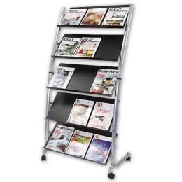 1 Présentoir 5 tablettes 15 documents A4alu
